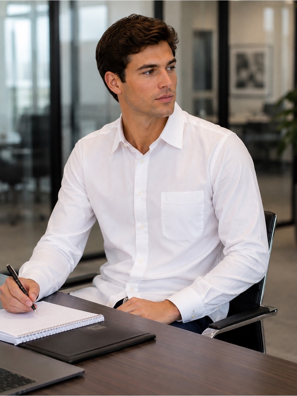 Tommy Bahama White Long-Sleeve Button Shirt